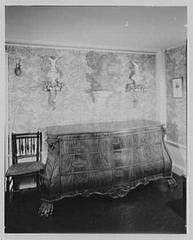 John Adams historical residence in Quincy, Massachusetts captured in black and white photograph