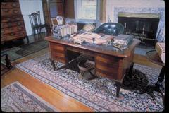 Historic office desk at Adams National Historical Park in Quincy, Massachusetts