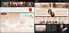 Historic Adams National Historical Park Massachusetts with farm view and location map