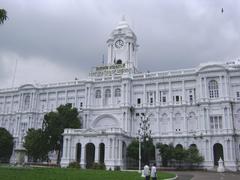 Ripon Building in Chennai, Tamil Nadu under clear blue sky