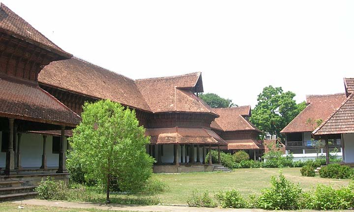 Kuthira Malika palace courtyard view with traditional Kerala architecture