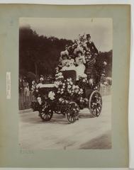 Vintage sports festival at Bois de Boulogne featuring Le Mail Fleuri performance by Mlle de Lagny of Théâtre Déjazet