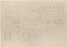 Historic typographic print of Champs-Elysées by Broise et Courtier, 62 cm x 89.8 cm