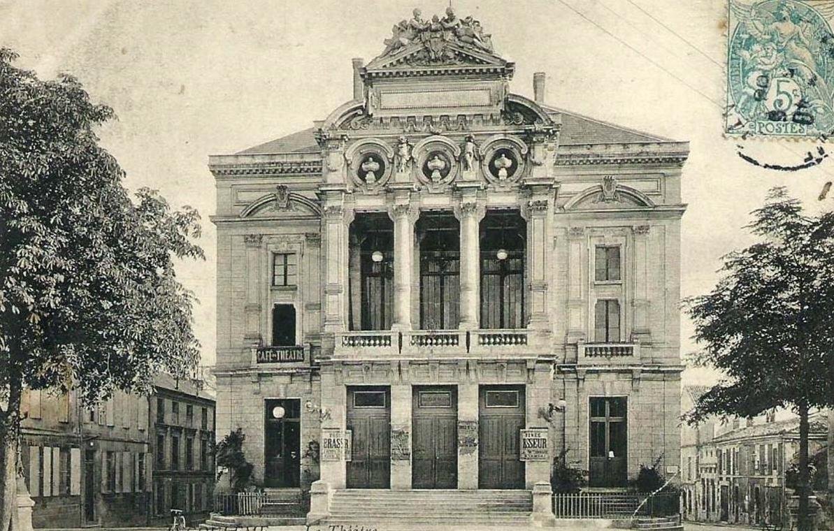 Historic view of Angoulême Theatre around 1900