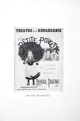 Colorful vintage miniature posters illustrating various advertisements and events