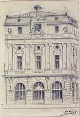 Historical sketch of Théâtre de la Renaissance, Paris, November 1875, by Léon Leymonnerye