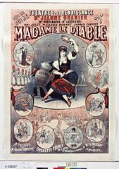 Theatre de la Renaissance poster featuring Mlle Jeanne Granier in Madame le Diable operetta