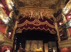 Interior of the Palais-Royal Theatre in Paris with ornate decor and balcony seating