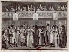 Engraving for L'optique du jour, ou Le foyer de Montansier by Joseph de Rosny
