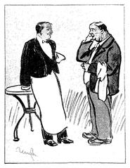Scene from The Little Cafe play at Théâtre du Palais-Royal featuring actors Le Gallo and Germain
