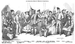 engraving of actors from Palais-Royal theater
