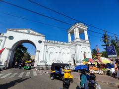 East Fort neighborhood in Thiruvananthapuram district Kerala India with traditional Kerala architecture and bustling streets