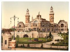 The Tonhalle concert hall in Zurich, Switzerland historical photochrom print