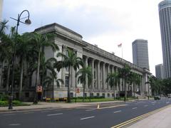 City Hall building in Singapore with clear blue sky