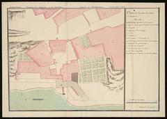 Historical plan of Tour Philippe-le-Bel and surrounding buildings in Villeneuve-lès-Avignon