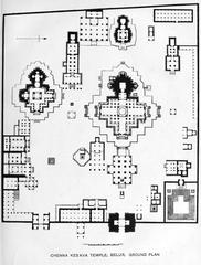 Ground plan of 12th century Chennakesava temples complex in Belur, Karnataka, India