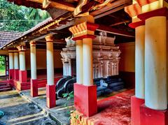 Sree Ananthapadmanabha Swamy temple surrounded by square water tank in Kumbala Kerala