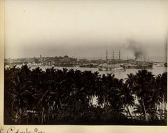 Historic view of Colombo Port in the 1880s