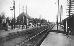 Old Puistola railway station building in 1940s
