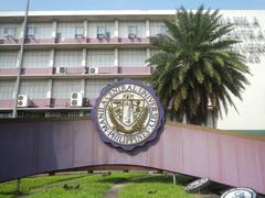 Manila Central University building in EDSA, Caloocan City with clear sky