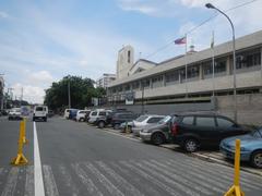 Santo Domingo Avenue from corner Gregorio Araneta Avenue in Quezon City with Angelicum College and Santo Domingo Church National Shrine