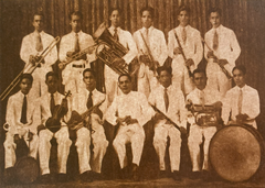 Ateneo de Zamboanga Orchestra Band 1932 vintage black and white photo