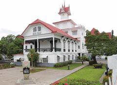 Aguinaldo Shrine with Kawit Philippine Nationhood Trail memorial pedestal and historical marker