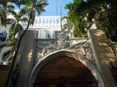 Historic San Sebastian Church interior in Manila with ornate architecture and cultural landmarks in surrounding San Miguel district