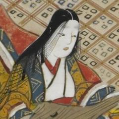 Portrait of Princess Mikushige-dono in traditional Japanese attire