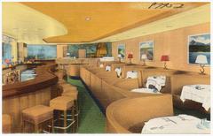 Keith Jones restaurant building at 11915 Ventura Blvd, Studio City, California with vintage postcard texture