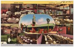 Exterior view of Roy Harlow's Pump Room restaurant at 13003 Ventura Blvd., Studio City, California