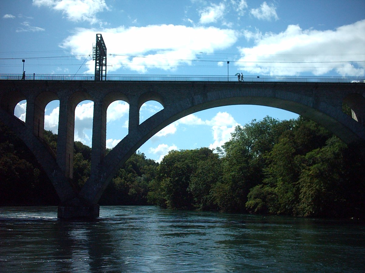 Pont de la Jonction bridge over water in Geneva Switzerland