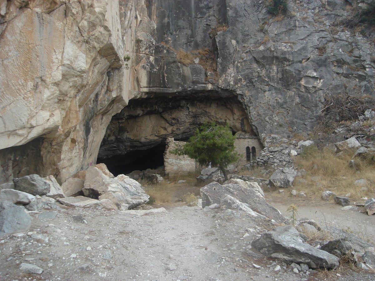 Davelis Cave entrance in Athens Greece