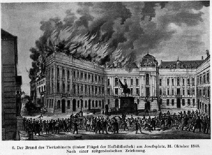Fire Court Library Zoology Cabinet in Hofburg Palace 1848