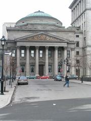 Historic first building of the Bank of Montreal with classic architectural design