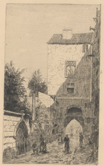 Entrance gate and wall of Saint-Sauveur Cemetery on Rue de la Ferté in La Rochelle
