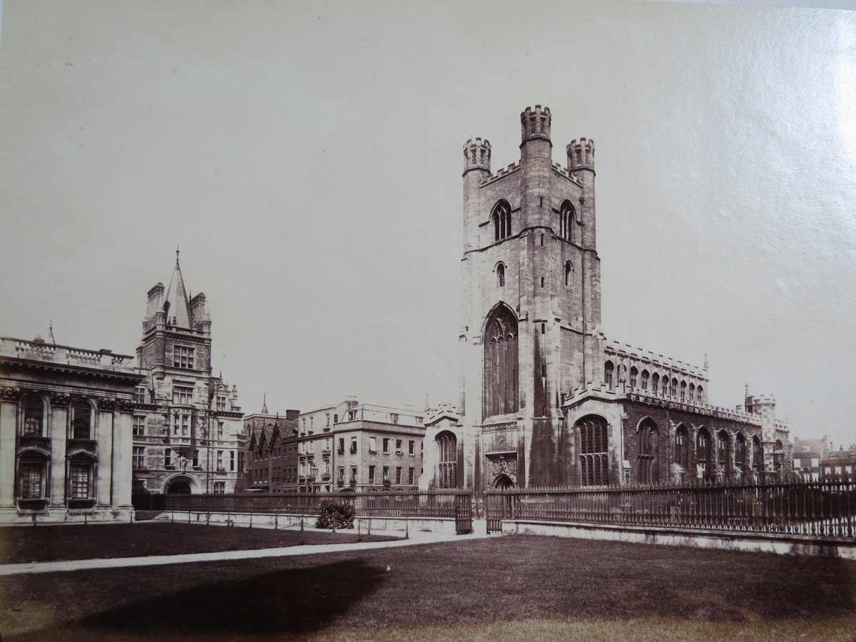 Great St. Mary's Church at Cambridge University from historic 19th century photograph