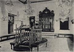 White Jewish Synagogue in Cochin with traditional architecture