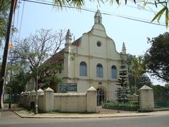 Front view of St. Francis Church in Kochin with historic architecture