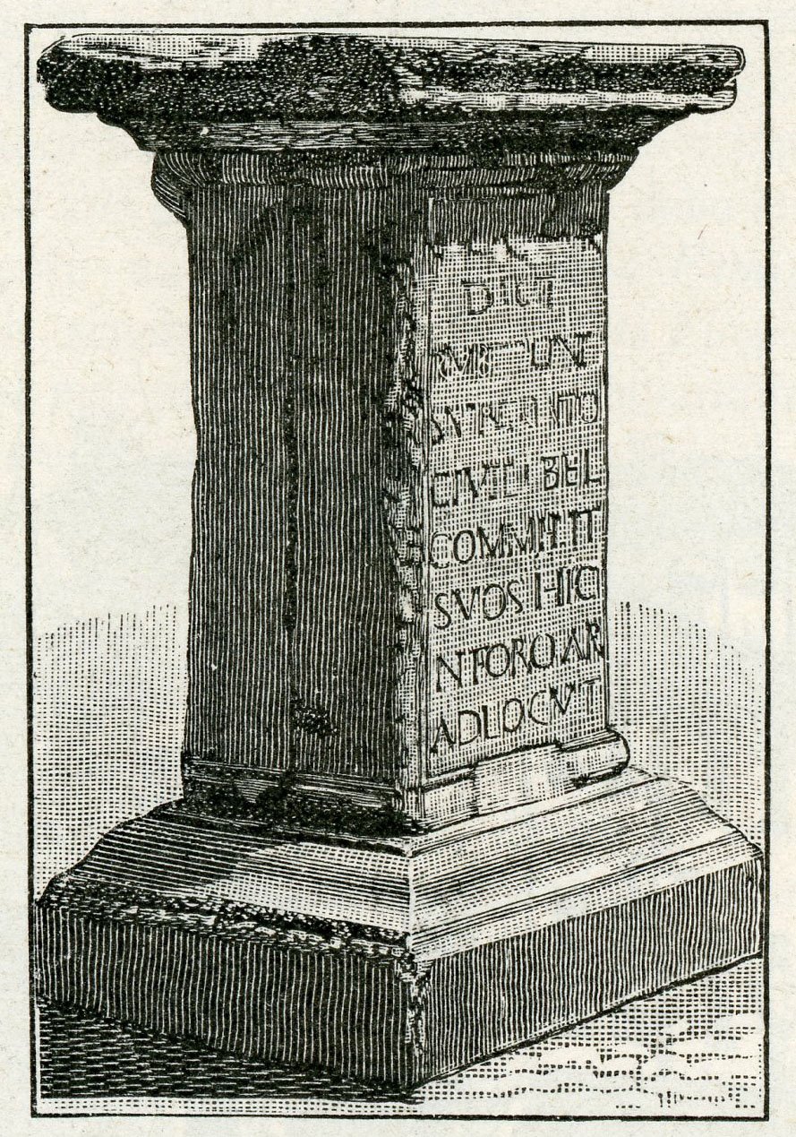 Ancient Roman column in Rimini known as Colonna di Giulio Cesare