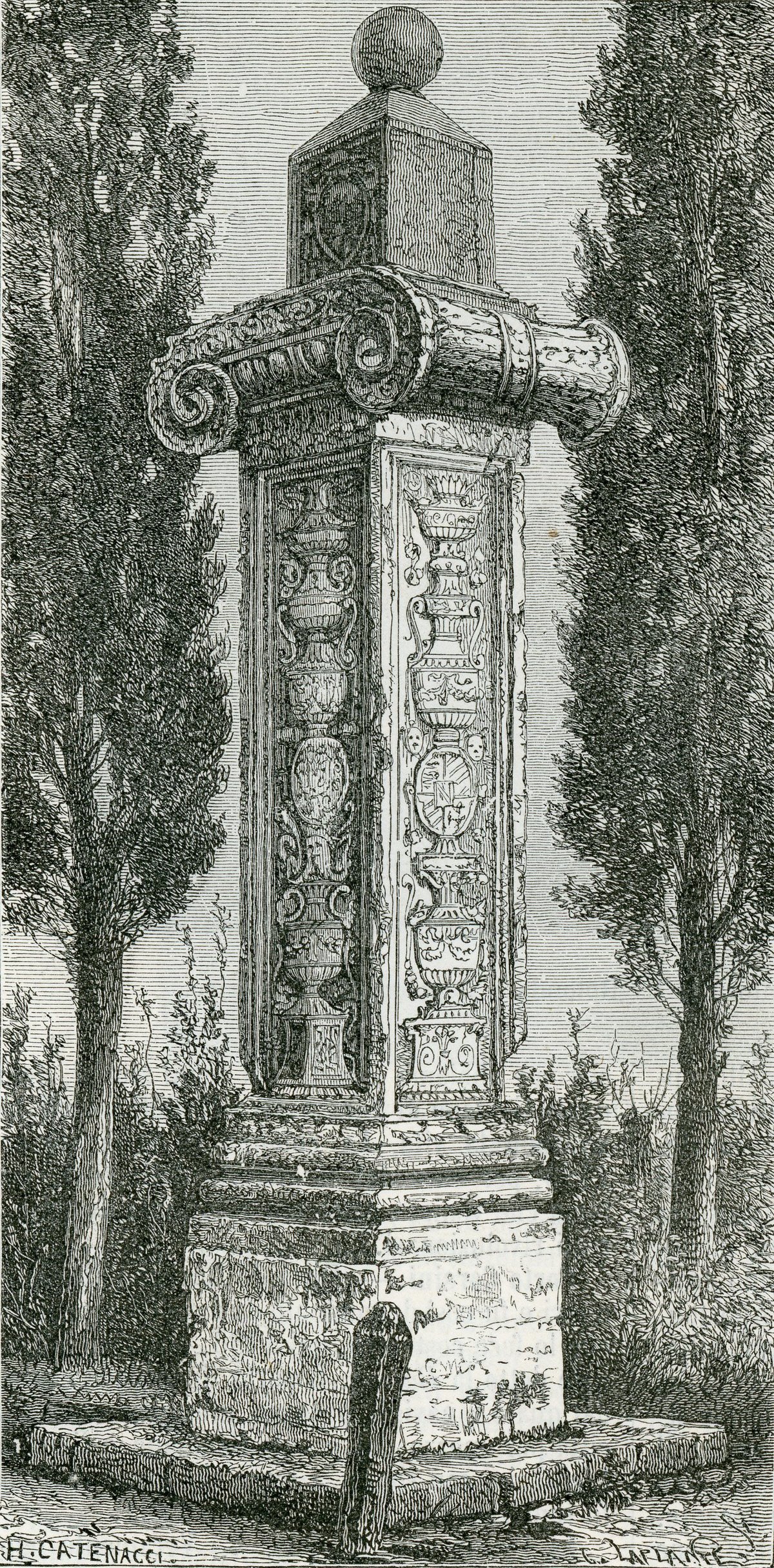 The French Column near Ravenna engraved by Catenacci and Laplante