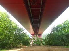 Grand Duchess Charlotte Bridge in Luxembourg city on Kirchberg side