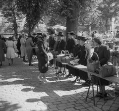 Black and white photo of the Royal Couple visiting Luxembourg on June 26, 1951