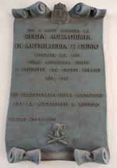 Commemorative plaque for the tricentennial of the founding of the Royal Academy of Artillery and Engineering in Turin