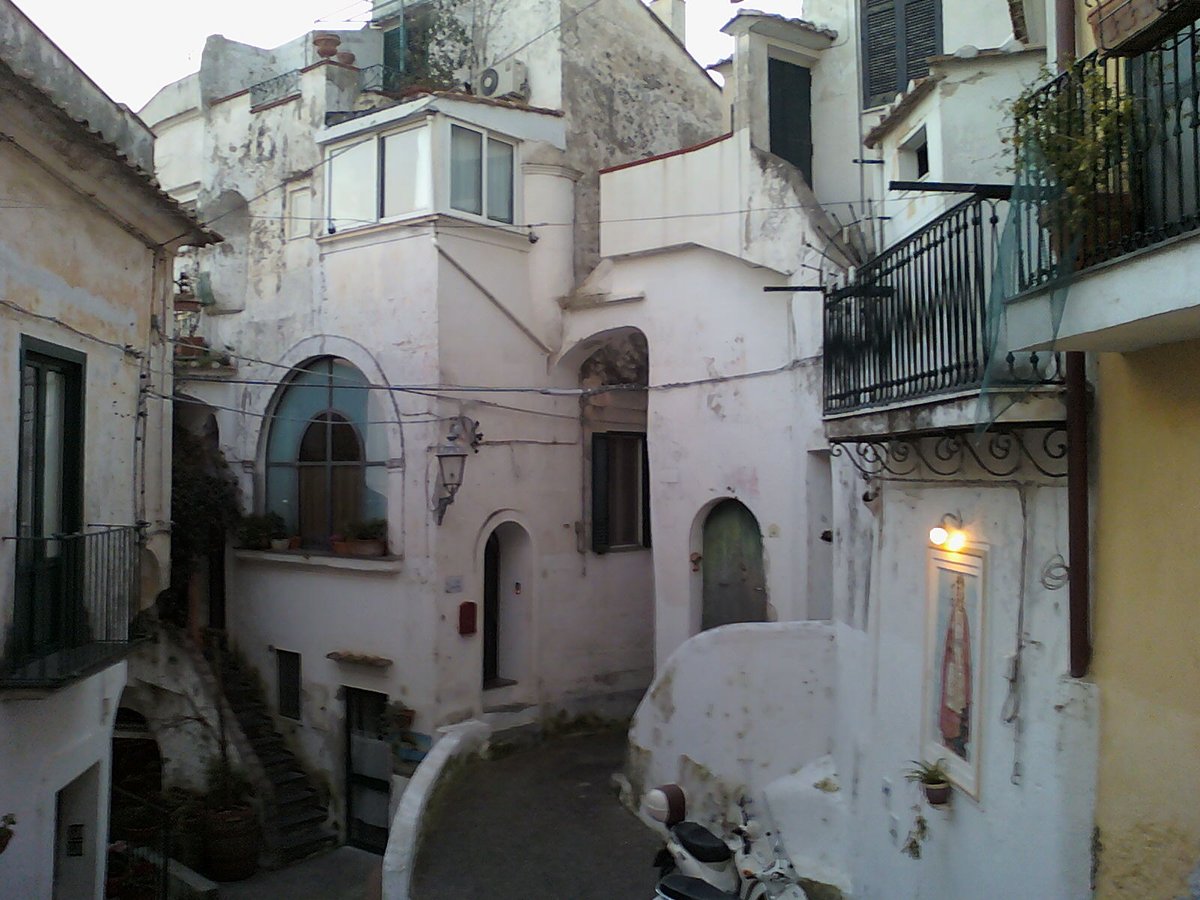 Street view of Albori village near Capodimuro in Italy