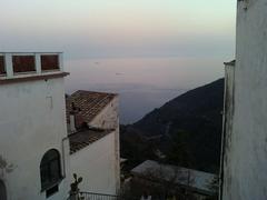 Scenic view of the Amalfi Coast from Albori with cliffs and Mediterranean Sea