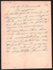 Handwritten letter by Ovidio A. Lagos to Bernardo de Irigoyen commenting on New Year thank you letters