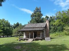 Cabin at Farm Museum, Humpback Rocks Visitor Center on Blue Ridge Parkway in Virginia