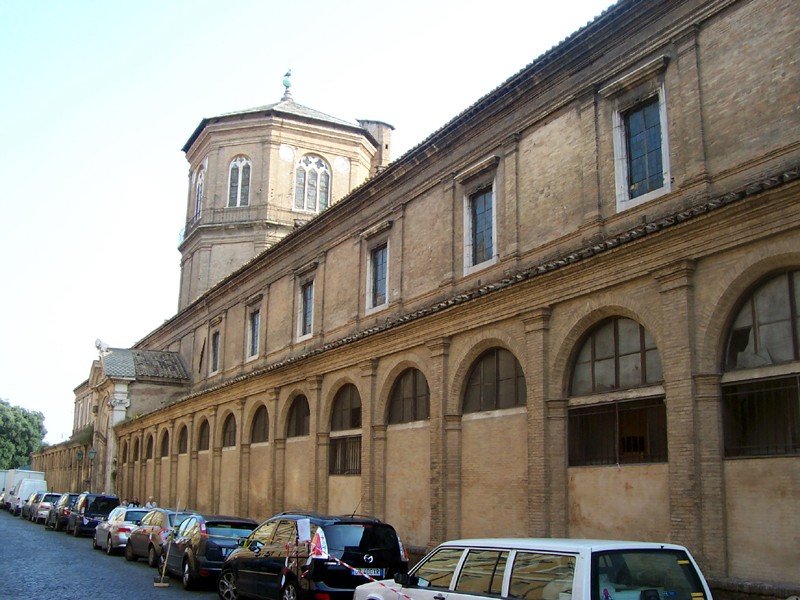 Front view of Ospedale di Santo Spirito in Sassia hospital building in Rome