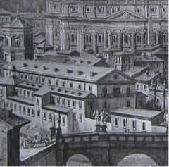 Grand View of Vatican City in 1765 featuring Spedale di S. Spirito and Oratorio di S. Maria Annunziata